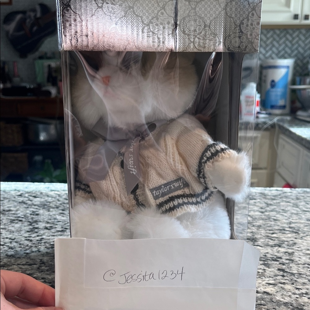 Taylor Swift Cream and Gray Plush Bear